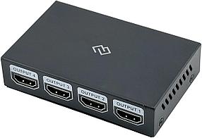 Сплиттер аудио-видео Digma DHSP-v1.4x4, HDMI (f) - 4xHDMI (f), ver 1.4, черный