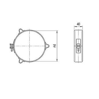 Хомут под растяжку составной (430) Ф197 (для сэндвича), фото 2