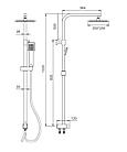 Душевая система из нержавеющей стали Ledeme L72400-1, сатин, фото 2