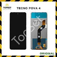 Дисплей (Экран) Tecno Pova 4 (LG7n) с тачскрином Черный - ОРИГИНАЛ