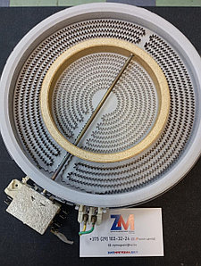 Конфорка стеклокерамической плиты Electrolux, AEG 2х зонная 2200/750w EGO: 10.51216.064 (8996613335356) Разбор