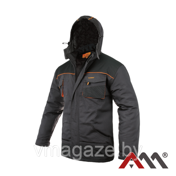 Куртка утепленная Classic Long с капюшоном Art.Mas (цвет графит)