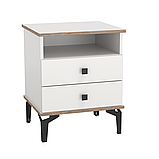 Тумба прикроватная 51.17 Н150 Либерти 9дуб вотан/черный) Олмеко, фото 4