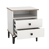 Тумба прикроватная 51.17 Н150 Либерти 9дуб вотан/черный) Олмеко, фото 5