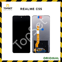 Дисплей (Экран) Realme C55 (RMX3710) в сборе с тачскрином Черный - ОРИГИНАЛ