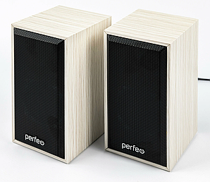 Колонки Perfeo CABINET 2.0, мощность 2х3 Вт (RMS), белый дуб,USB