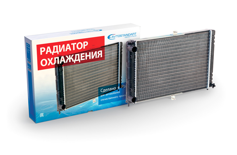 Радиатор охлаждения ВАЗ-2108-099, 2113-15  универс. алюмин. Avtostandart