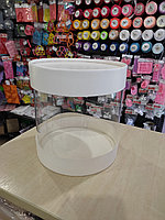 Коробка круглая с пластиковой стенкой ф200*200мм