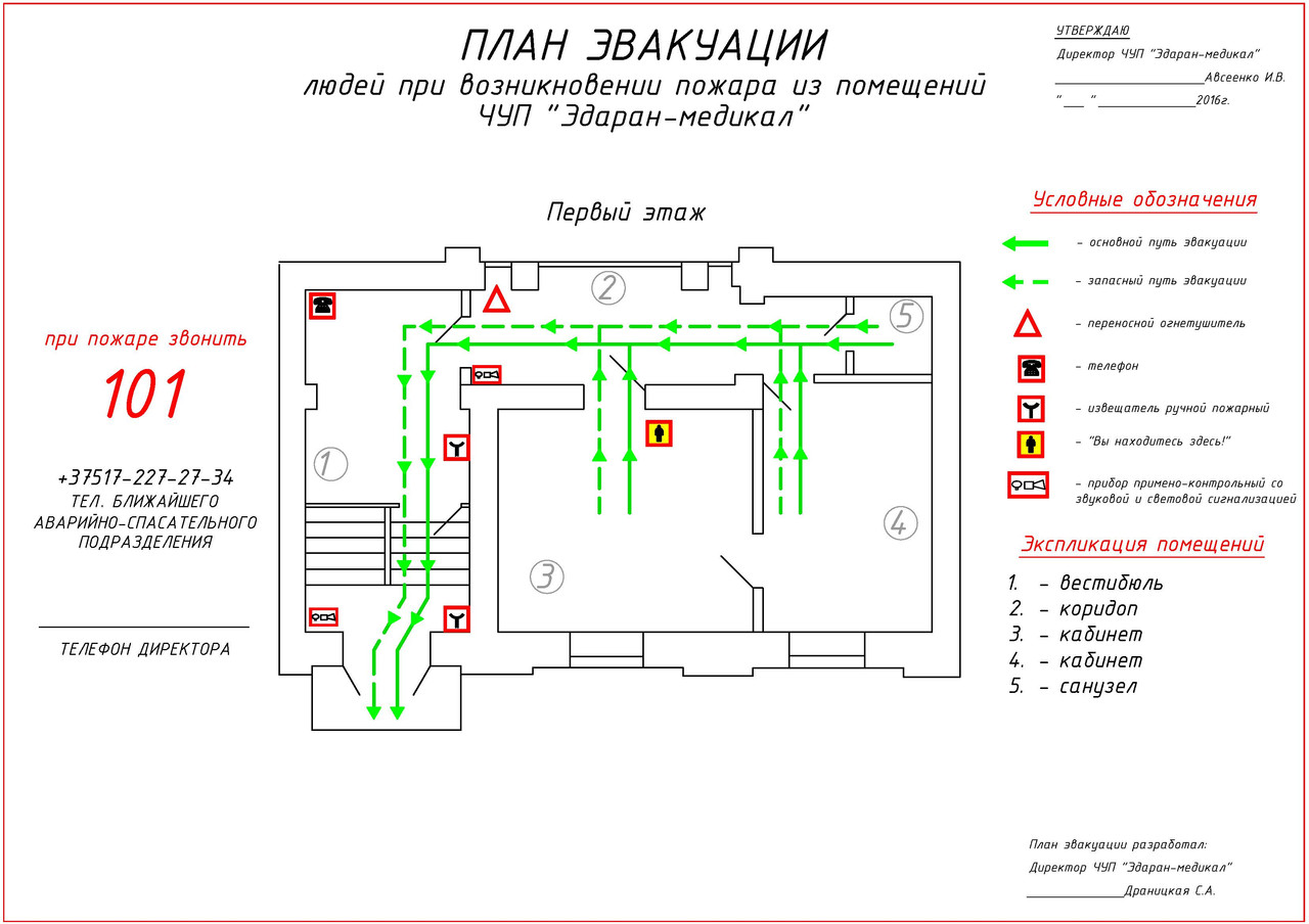 План эвакуации