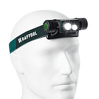 KRAFTOOL KH-7, 1000 лм, 4 режима, 3в1 аккумуляторный налобный/ручной фонарь, 2200мАч (56450)