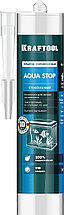 KRAFTOOL Aqua stop, 300 мл, черный, стекольный силиконовый герметик (41256-4)