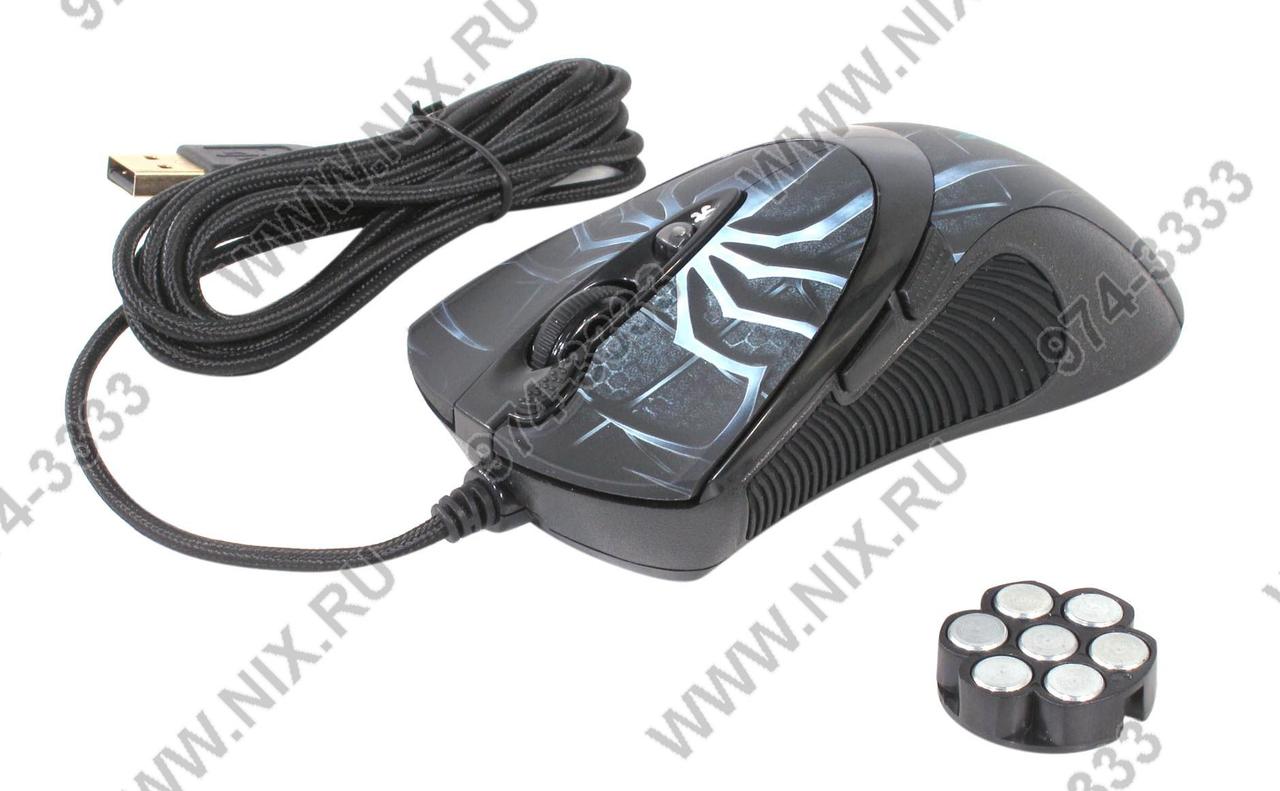 A4Tech Game Laser Mouse XL-747H-Blue (3600dpi) (RTL) USB 7but+Roll