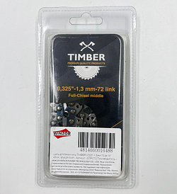 Цепь для бензопилы 0,325"-1,3мм-72 зв-18" 45см TIMBER прямой зуб
