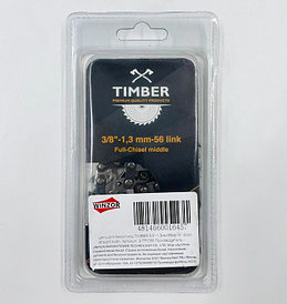Цепь для бензопилы 3/8"-1,3мм-56зв-16" 40см TIMBER  прямой зуб