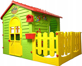 Детский игровой садовый домик Mochtoys с заборчиками