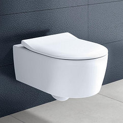 Унитаз подвесной Villeroy&Boch Avento 37x53, Soft Close, безободковый, 5656RS01