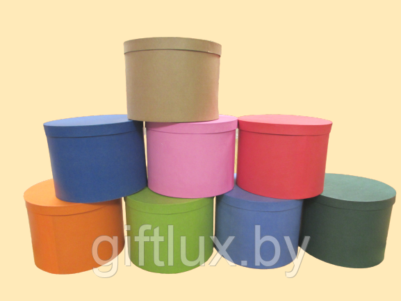 Коробка подарочная круглая "Однотон", 20*15 см