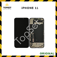 Дисплей (Экран) iPhone 11 в сборе Черный - ОРИГИНАЛ 100%-ПЕРЕКЛЕЙ (TOP-TEST)