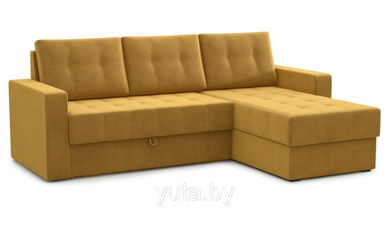 Угловой диван Олимп велюр Amigo yellow