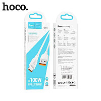 USB дата-кабель Hoco X93 USB - Type-C (1 м, 100W) цвет: белый