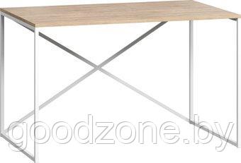 Стол LoftyHome Мальборк Кросс 1627778 (дуб сонома с белым основанием)