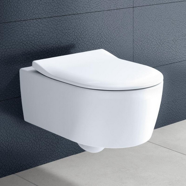Унитаз подвесной Villeroy&Boch Avento 37x53, Soft Close, безободковый, 5656RS01