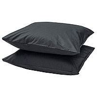 IKEA/  ДВАЛА наволочка , черный, 50x60 см 2шт
