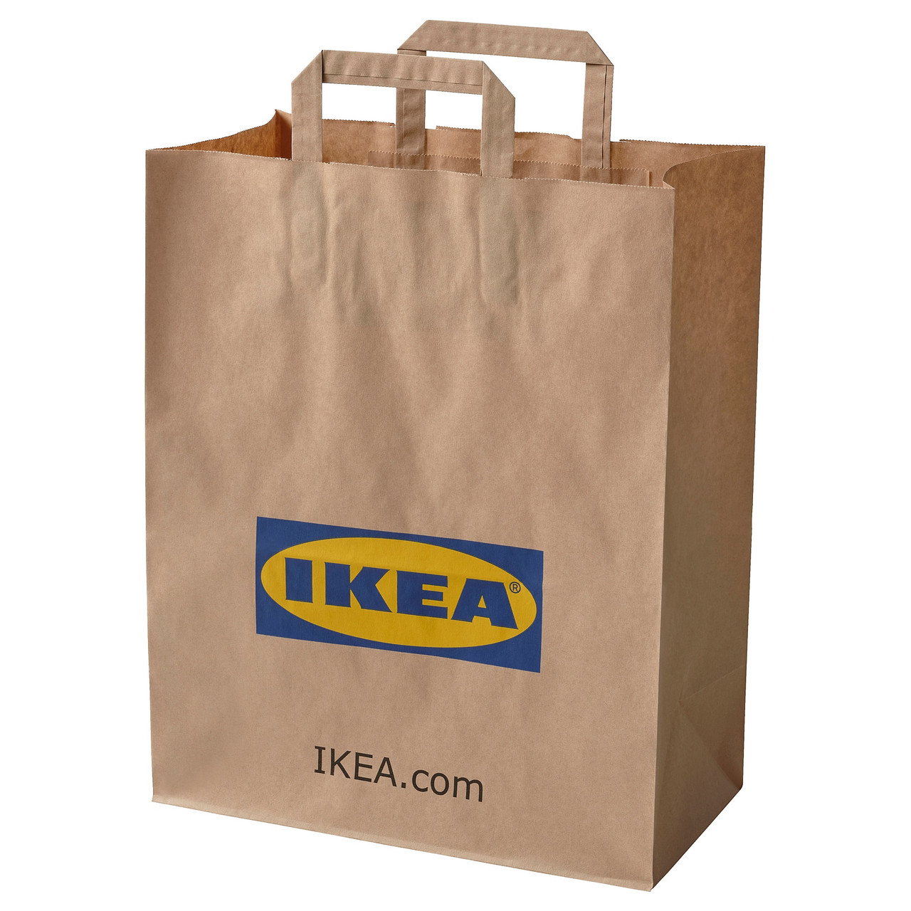 IKEA/  ФРАКТА бумажный пакет с ручками, коричневый, 16x38 см