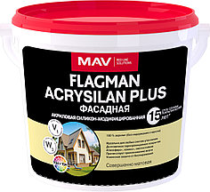 Краска фасадная силикон-модифицированная MAV FLAGMAN ACRYSILAN PLUS, 13,2 л
