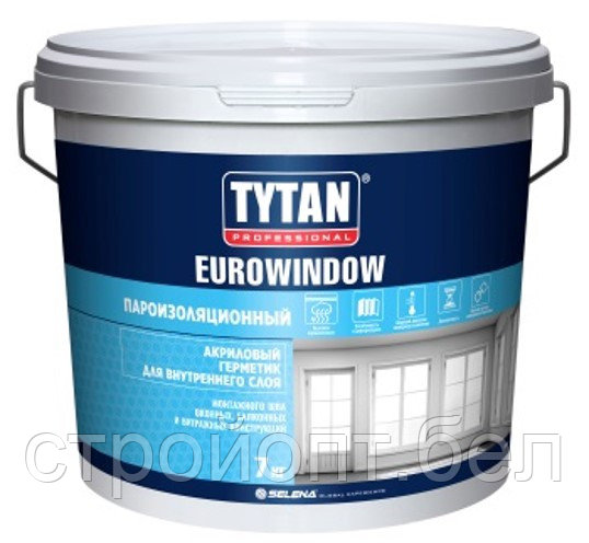 Пароизоляционный акриловый герметик для внутреннего применения TYTAN Eurowindow, 7 кг, РФ