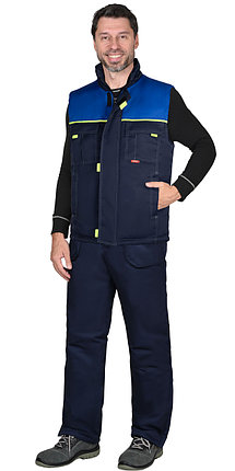 Жилет СИРИУС-ФАВОРИТ мужской, темно-синий с васильковым, фото 2