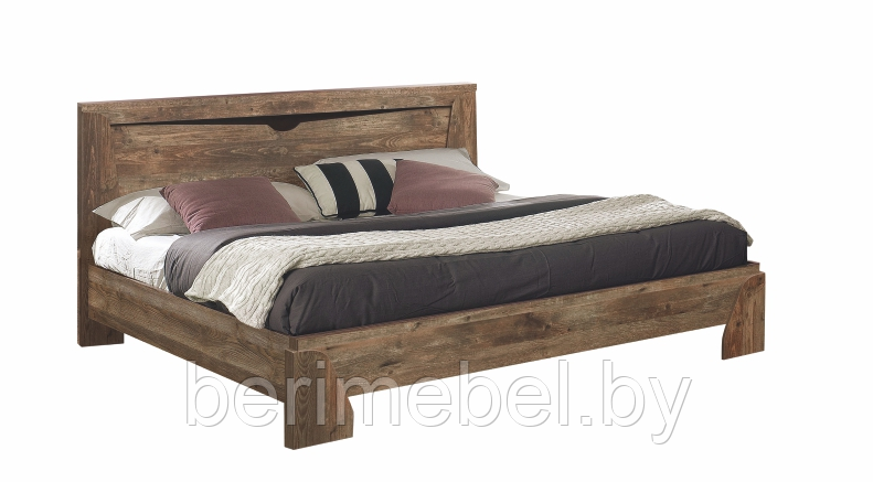 Кровать 33.09-02 Лючия (160 см.) с ортопедическим основанием (Кейптаун/венге) Олмеко