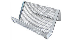 Подставка для визиток металлическая, серебро