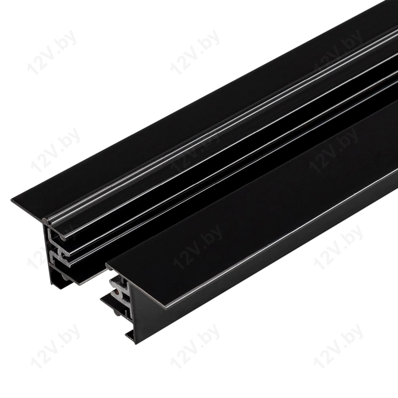 Трек LGD-2TR-TRACK-F-2000-BK-M (C) (Arlight, IP20 Металл, 3 года)