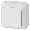 Выключатель Intro Quadro 2-101-01 одноклавишный 10А-250В, IP20, ОУ, белый, фото 2