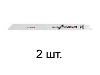 Пилка сабельная по дереву с гвоздями S1122HF (2 шт.) BOSCH (пропил прямой, тонкий, для подгоночных пропилов)