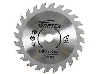 Диск пильный по дереву 89x10 мм 24 зубьев HS S024 W в блистере WORTEX (Вортекс)