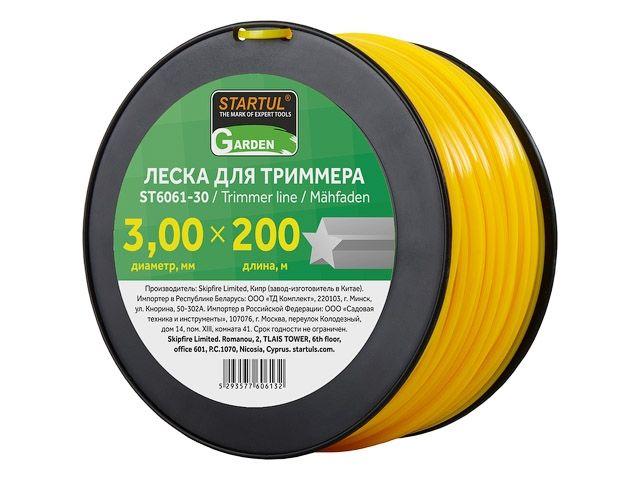 Леска для триммера ф 3.0 мм х 200 м "звездочка" STARTUL (СТАРТУЛ) GARDEN