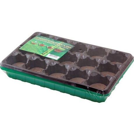 Минипарник с торфяными таблетками 55мм 15табл +кассета и лоток