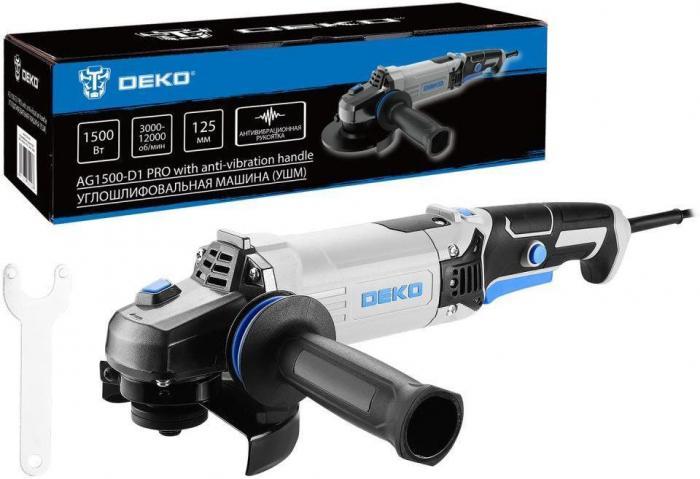 DEKO AG1500-D1 PRO, 125мм, 1500 Вт 083-1028
