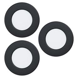 EGLO 901385  FUEVA 6 светодиодный встраиваемый светильник 3X3.7W 2700/4000/6500K черный 8.8 см комплект