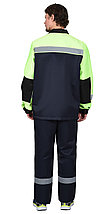 Костюм СИРИУС-ПРОФИЛЬ куртка, брюки, темно-синий с лимонным с черной отделкой и СОП, фото 3