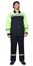 Костюм СИРИУС-ПРОФИЛЬ куртка, брюки, темно-синий с лимонным с черной отделкой и СОП, фото 2