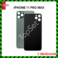 Задняя крышка iPhone 11 Pro Max Темно-зеленый (стекло, широкий вырез камеры, логотип) - ПРЕМИУМ
