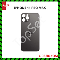 Задняя крышка iPhone 11 Pro Max Серый (стекло, широкий вырез под камеру, логотип)