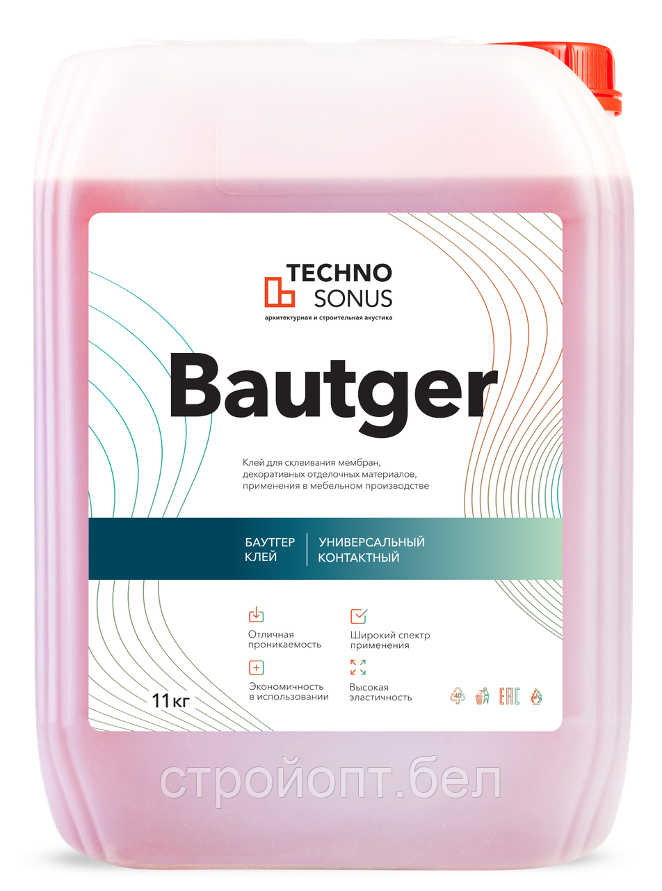 Клей универсальный контактный Bautger, 10 л, Германия