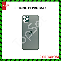 Задняя крышка iPhone 11 Pro Max Темно-зеленый (стекло, широкий вырез под камеру, логотип)