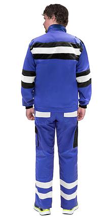 Костюм СИРИУС-ТРЭКС куртка, брюки васильковый с черным, СОП, фото 2