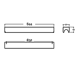 Ручка мебельная SYSTEM SY1700 0832 мм GL (глянцевое золото), фото 2