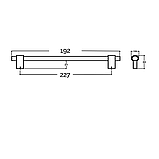 Ручка мебельная SYSTEM SY8770 0192 мм GL-BB (глянцевое золото / матовое золото), фото 2